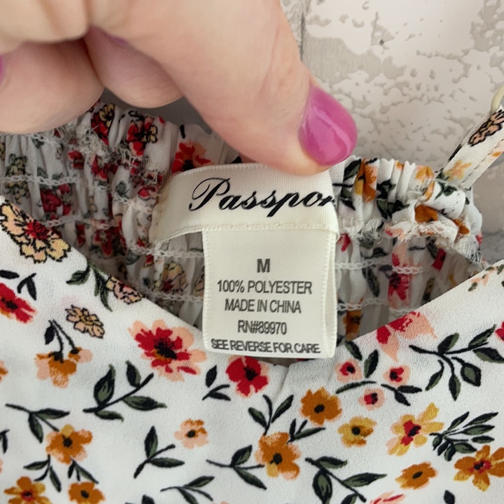 NWT Passport Ruffle Floral Flowy Dress - Picture 5 of 11